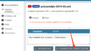 Je potřeba napsat komentář